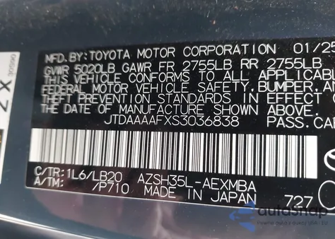 2025 Toyota Crown Nightshade Edition z USA, uszkodzony, nr VIN JTDAAAAFXS3036838